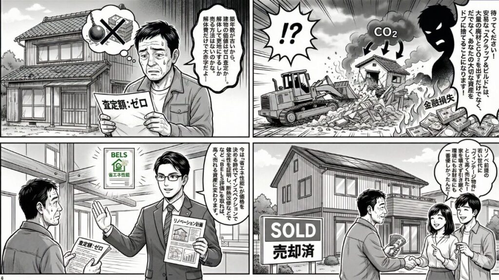 SDGsの視点で考える不動産売却戦略と資産価値の関連性をマンガで解説