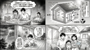 SDGs住宅で叶える子育て環境の新しいメリットとはをマンガで解説