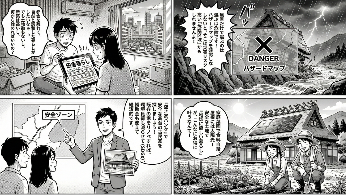 SDGsと田舎の土地選び、サステナブルな暮らしへの第一歩をマンガで解説