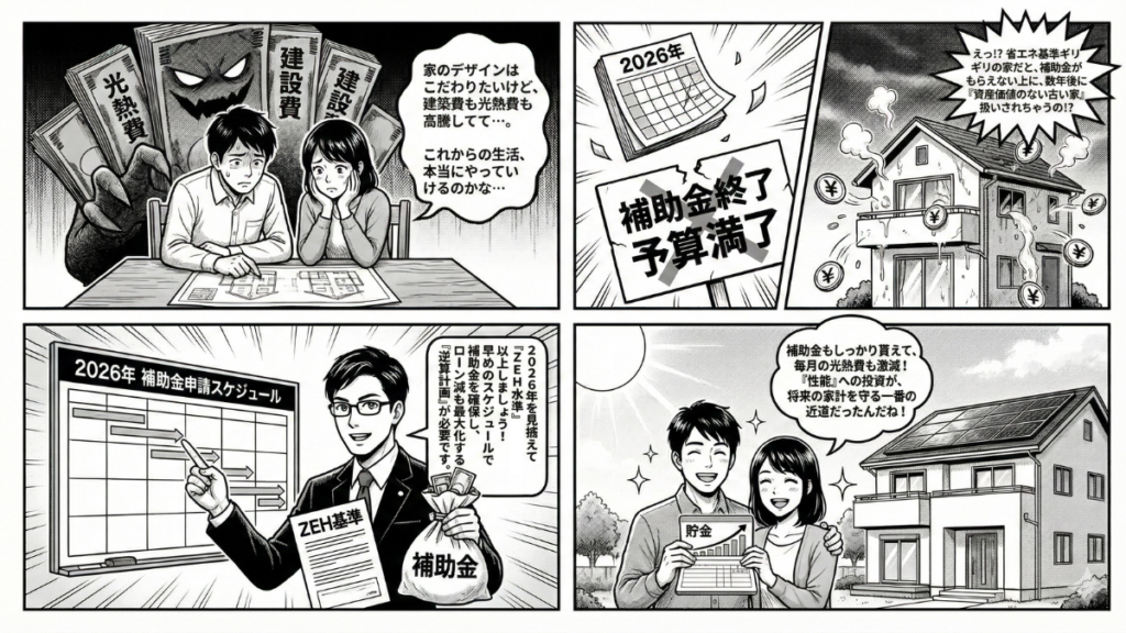 2026年の住宅補助金とSDGs対応で家計を守る新戦略をマンガで解説
